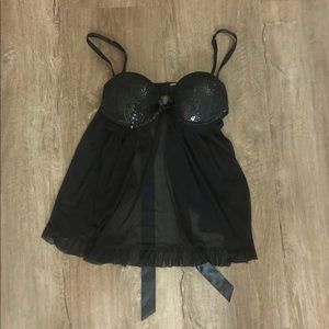 TRUE DESIRE Sequin & Sheer Babydoll only 🌻🌼1 HOUR SALE🌼🌻